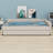 Upholstered Platform Bed With USB And Trundle-1767953259