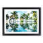 Palm Tree Reflections in Mauritius - Picture Frame Painting Print-55578461-55578460
