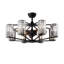 Ventilateur de plafond en cristal 8 lumières à intensité variable avec ensemble d'éclairage et télécommande Ferris