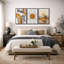 "Mid Western Modern Boho" Western Orange Brown Sun-73721073-73721074