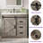 36" Farmhouse Single Sink Bathroom Vanity, Gray-563594298-559235711