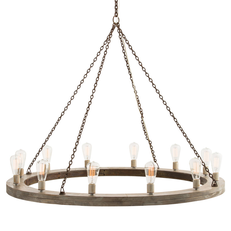 Geoffrey 12 - Light Chandelier, 38" H x 48" W x 48" D