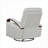 Recliners | Modern Swivel Gliding Faux Leather Recliner - Smoke | Solid Rubberwood Arms