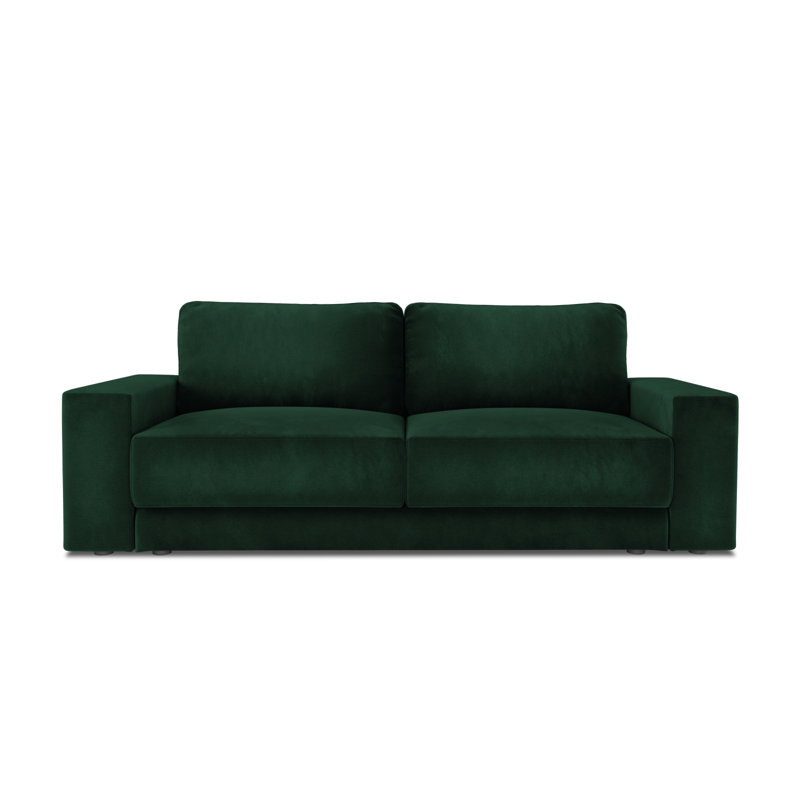 Donatella 4 Seater Velvet Sofa Bed, Green