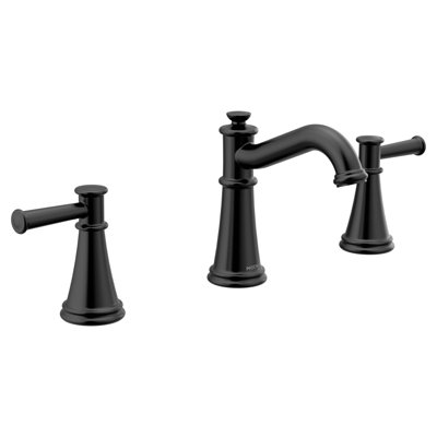 Ensemble de garniture de robinet de salle de bain à deux poignées à deux poignées Moen Belfield, valve incluse
