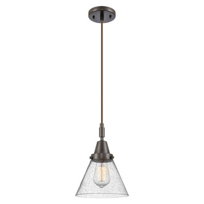 Downtown Urban - Caden Cone - 1 Light  Cord Hung Mini Pendant - Shade