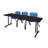 Nicklos T-Base Training Seminar Table, 2 M Stack Chairs-32817764-32817769