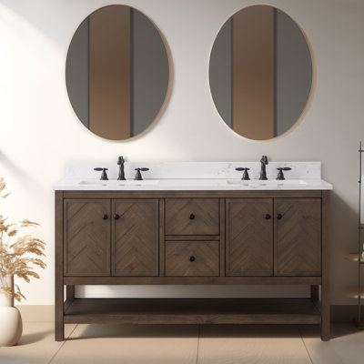 Ensemble de meuble-lavabo double 60 po Chazden