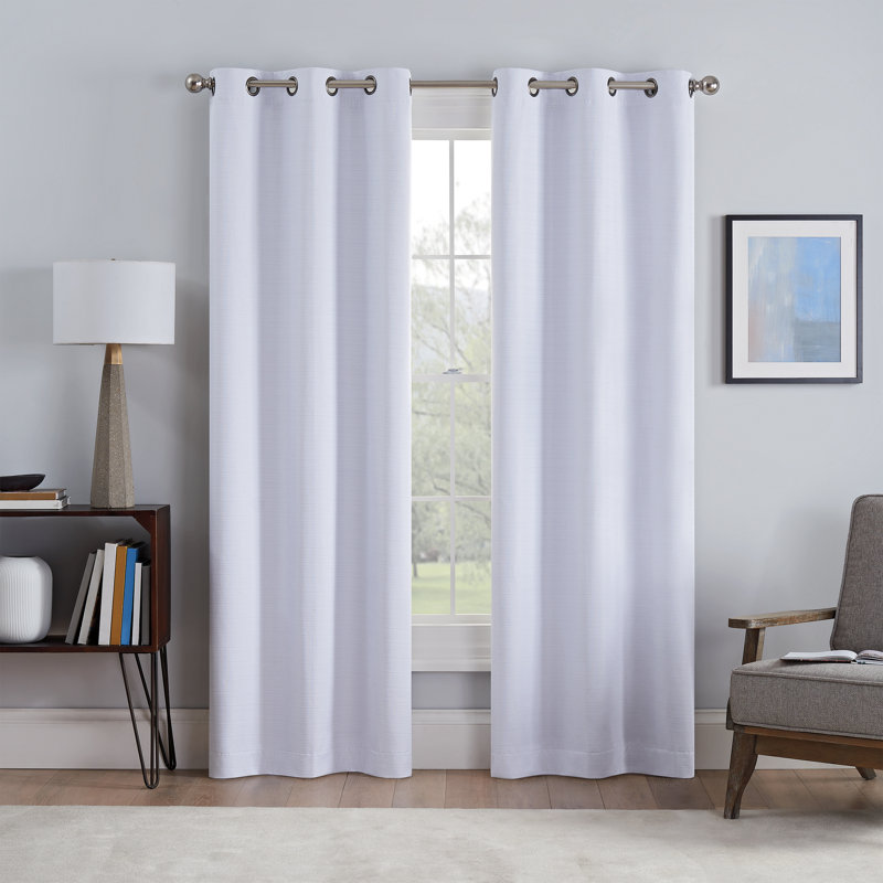 Talisa Curtain Pair, 37" W x 84" L, White