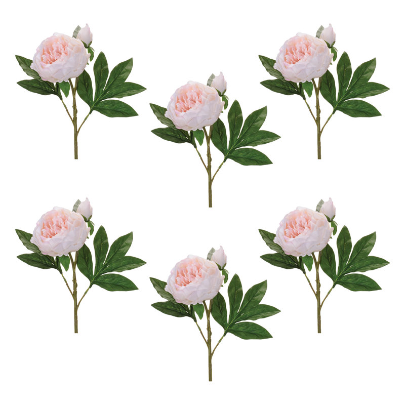 Peony Floral Spray, Light Pink