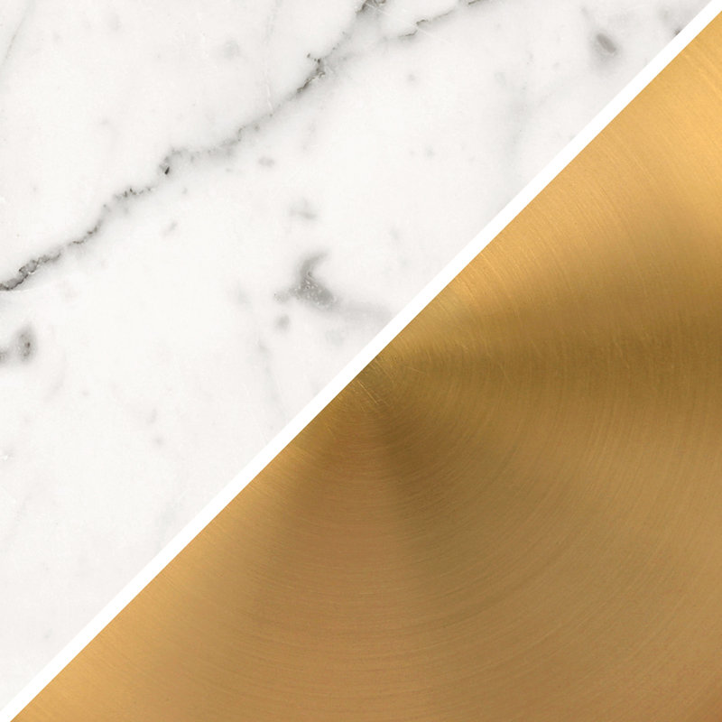 Liana Table Lamp, Marble/Brass/White
