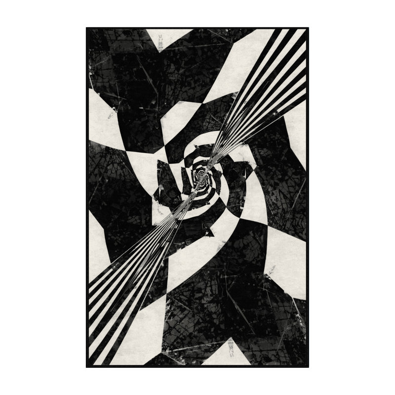 Tapis géométrique lavable à la machine Pavla, 4x6