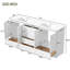 Meuble-lavabo autoportant 72 po avec lavabo en céramique et tiroirs à fermeture en douceur 72 po