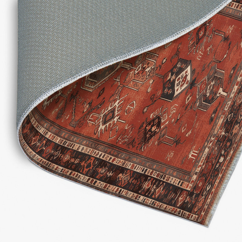 Tapis turc intérieur et extérieur brun, Rectangulaire 2 pi x 3 pi