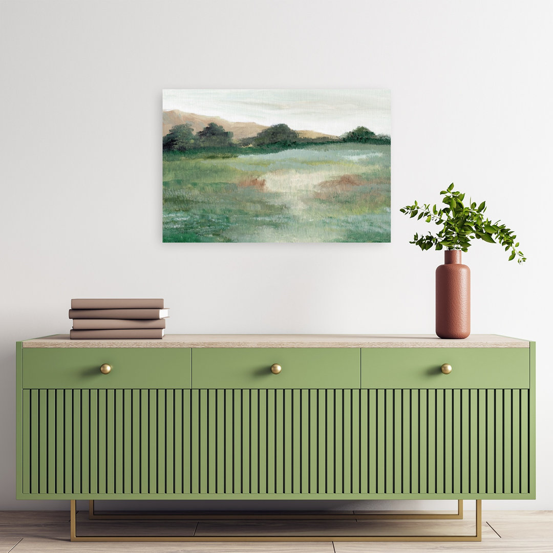 Soft Meadow Landscape Peaceful Serene Tranquil Landscape Nature Wall Art Print