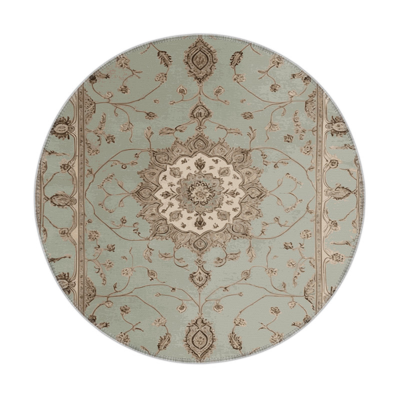 Tapis gris d'intérieur et d'extérieur Tabriz, Rectangulaire 3 pi x 5 pi