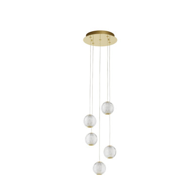 5 - Light Gold LED Sphere Pendant