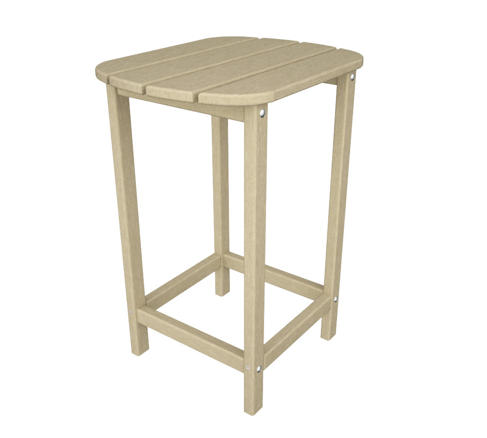 POLYWOOD® South Beach 19" Patio Side Table, Sand