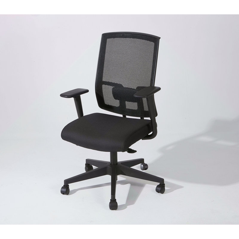 Chaise de bureau ergonomique à dossier haut 27 "en couleur avec accoudoirs Complus