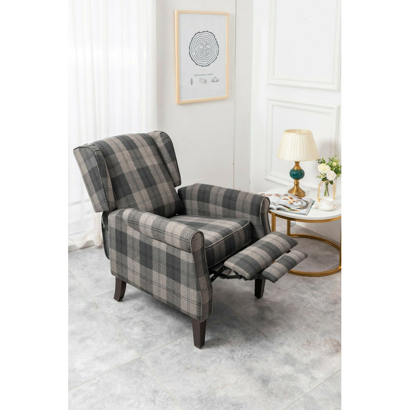 Imogen 70cm Wide Wing Chair Recliner, Grey