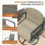 Ensemble de salle à manger de patio avec 8 chaises pivotantes rembourrées et une table carrée de 59 po-784830755