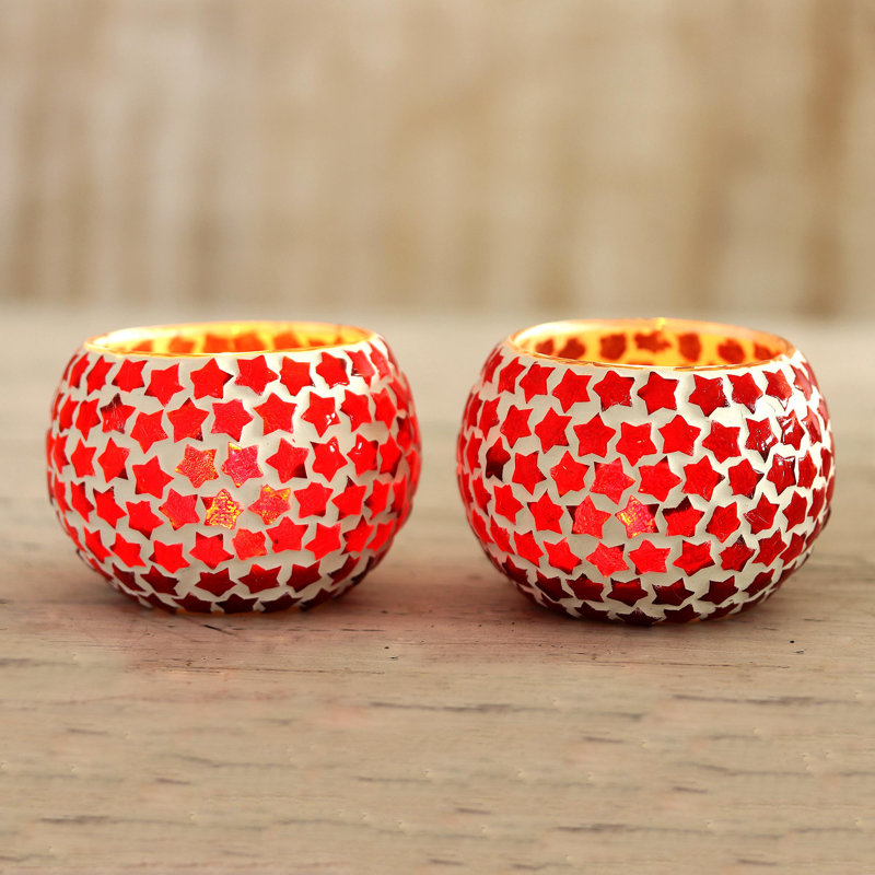 2.6'' H Glass Tabletop Tealight Holder