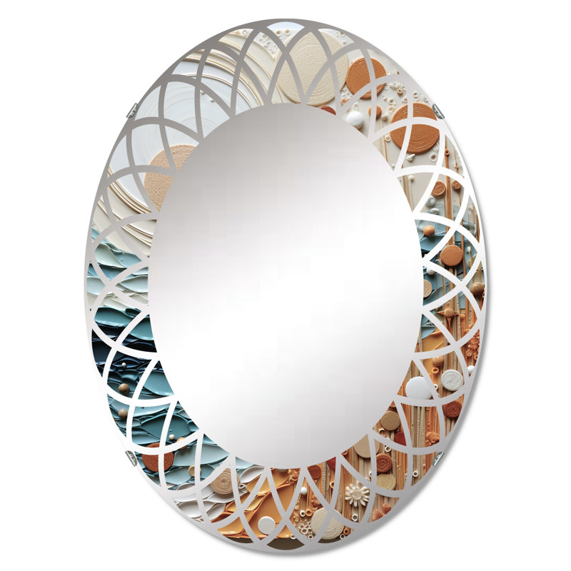 Otso - Miroir mural moderne ovale, 30 po x 20 po