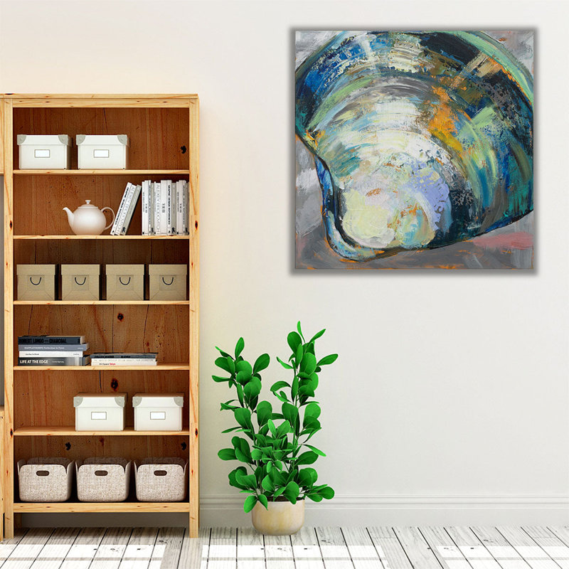Clamshell Two - Canvas Print Wall Art, 12" H x 12" W