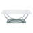 Chrome Rectangular U-Shaped Glass Top Coffee Table