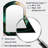 Emerald Green And Gold Abstract Waves IV - Abstract Spirals Asymmetrical Unique Wall Mirror, Modern Arch Mirror, Printed Metal Art-727545814