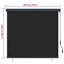  Outdoor Vertical Roller Blind 60cm Balcony Shade Screen Multi Colours-268936369