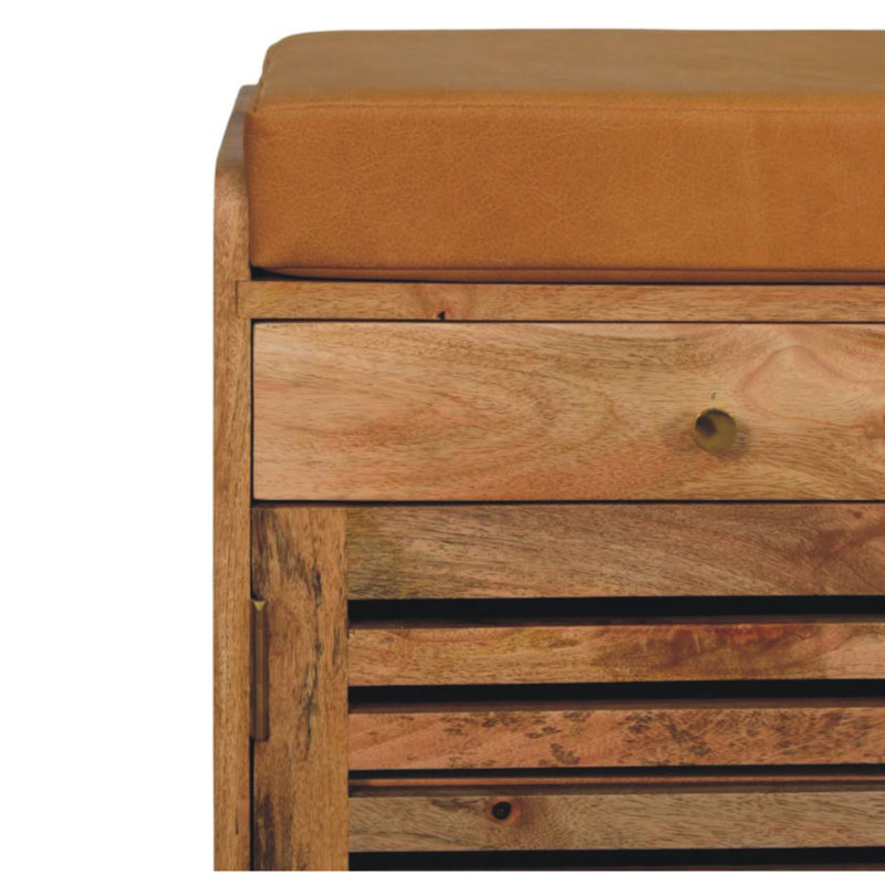 Étagère à chaussures avec 2 tiroirs Shutter Oak-ish