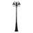 Multi Head Black Outdoor Post Light With Clear Beveled Glass