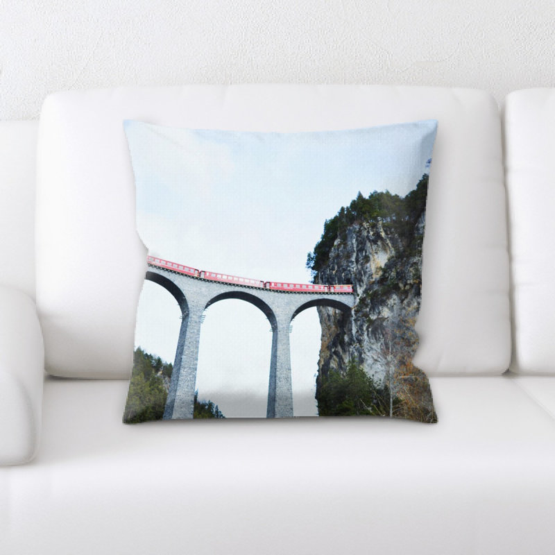 Train Experience Throw Pillow