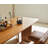 Cherry Wood Color Rectangular Solid Wood Dining Table-1890068040
