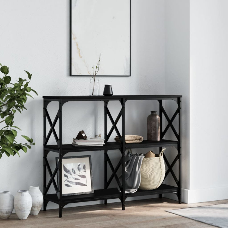 Console Table, 80.5cm H x 100cm W x 28cm D, Smoked Oak