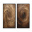 Ensemble de salon brun avec spirales abstraites et murales-102573609-102573613