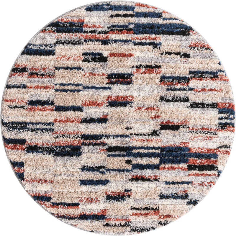 Tucson Abstract Indoor Rug, Round 5'