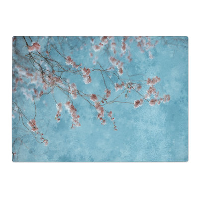 Tempered Glass Beautiful Pink Cherry Blossom Chopping Board