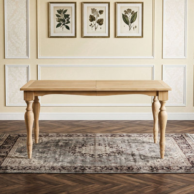 Extendable Dining Table with Removable Leaf and Legs