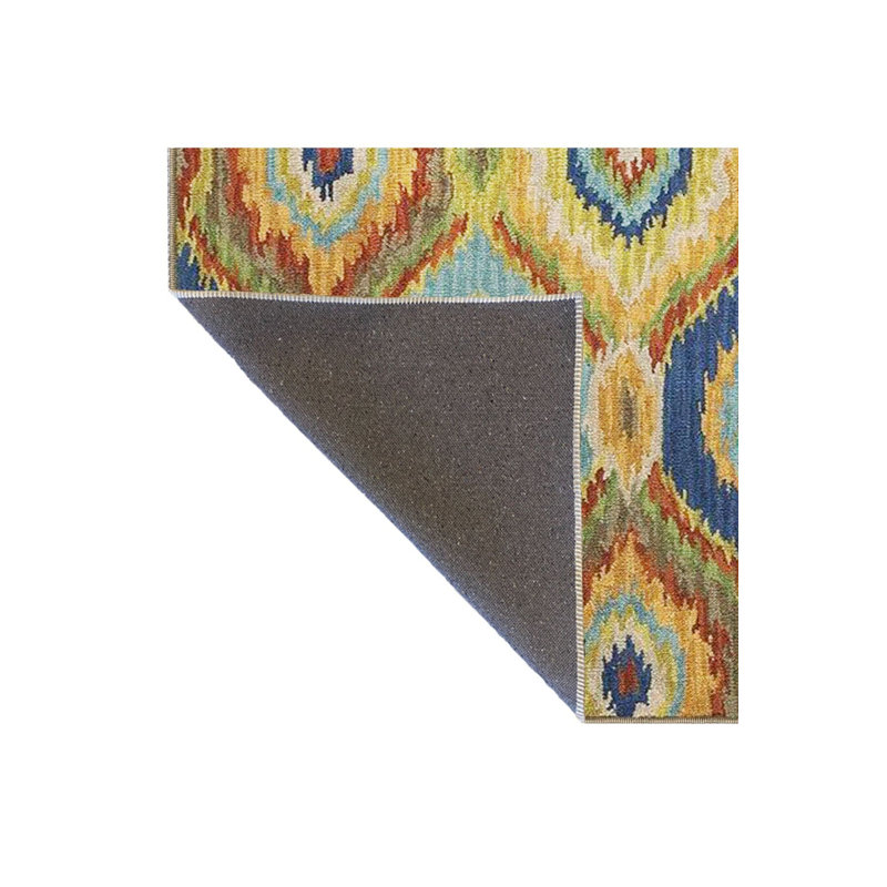 Tapis lavable à motif de losanges jaune, Sous-tapis carré 3 pi 3 po inclus