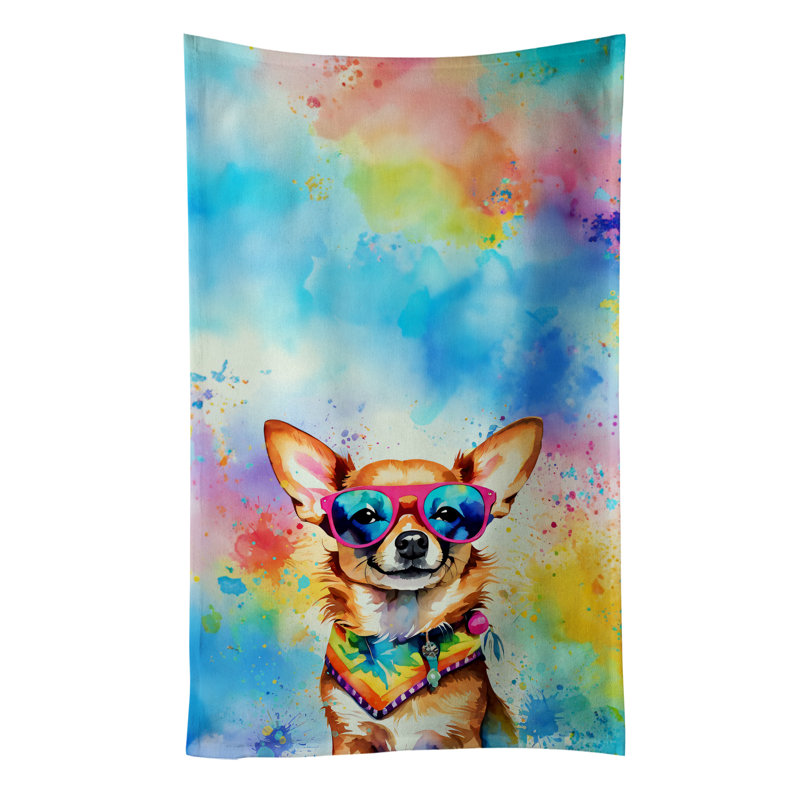 Serviette de cuisine Chihuahua Hippie Dawg