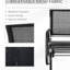 Chaise de patio coulissante. Structure en métal avec filet respirant. Courbé pour un confort accru. Pour le jardin, la piscine, la cour arrière, le balcon. Noir Supporte 264 lb. L 29,5 po x P 26 po x H 33,5 po Assemblage requis
