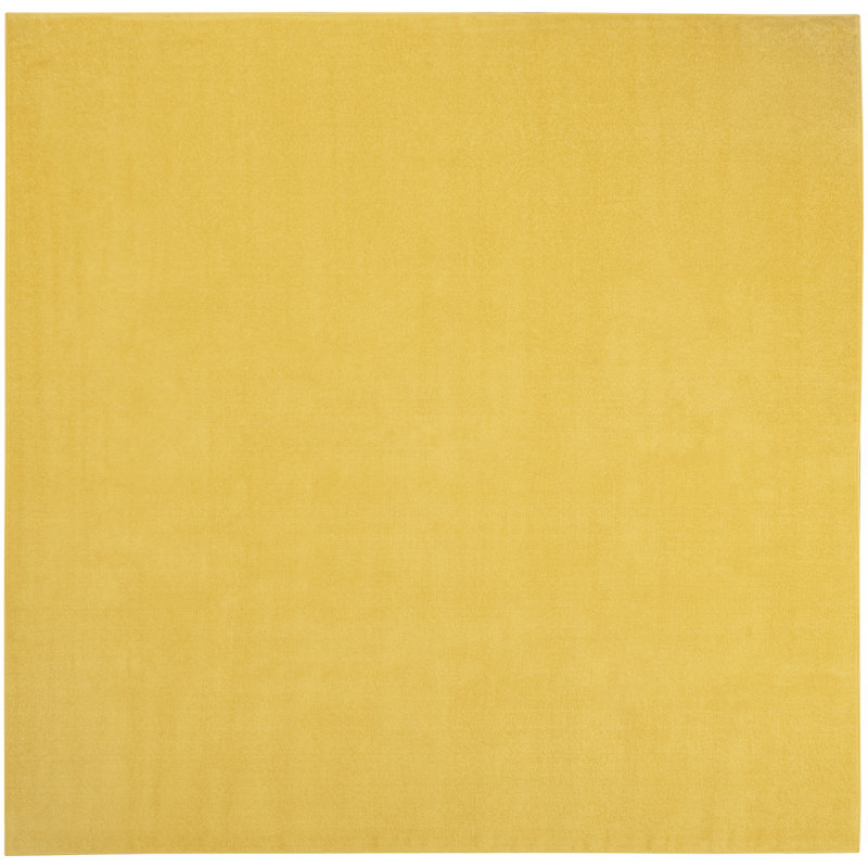 Tapis jaune Yolonda, Carré 9 pi Carré