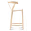 Tabouret de comptoir en bois de frêne naturel tissé à la main, assise en bois massif avec feu de teinture à l'huile 37,7 po Hauteur 22,45 Profondeur 20,87 Largeur-473281302