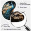 «Peacock Encaustic Portrait I - Peacock», horloges asymétriques en métal, horloge murale-105566685