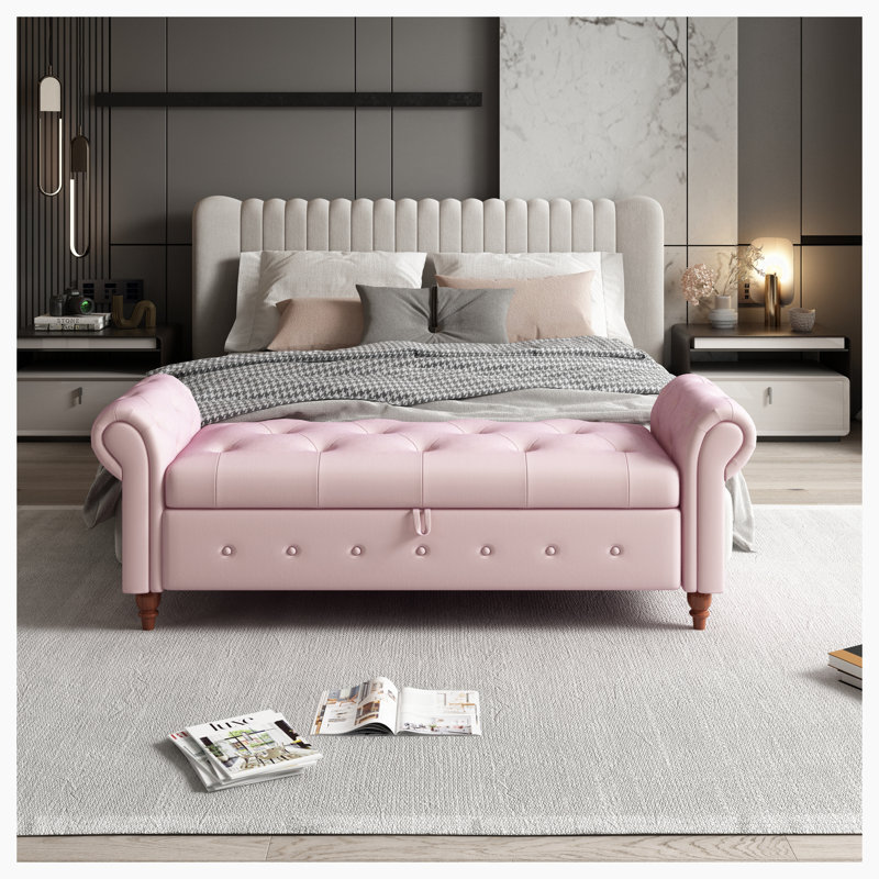 Banc de rangement Viky, Pink