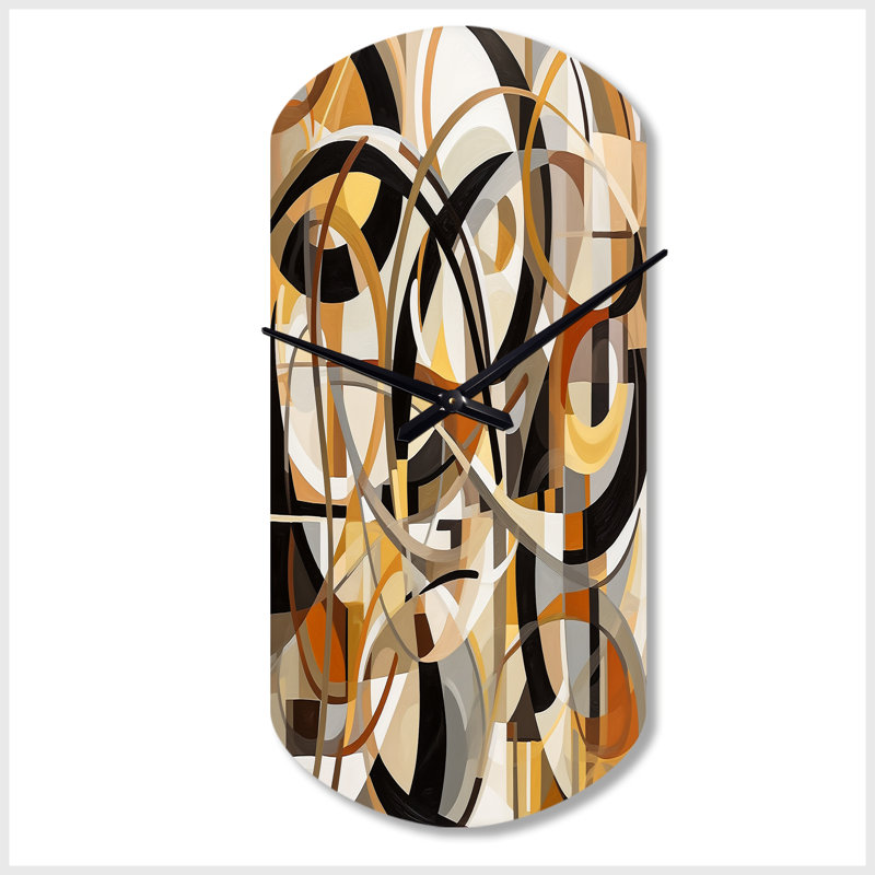 Horloge murale Mid Century, Grand