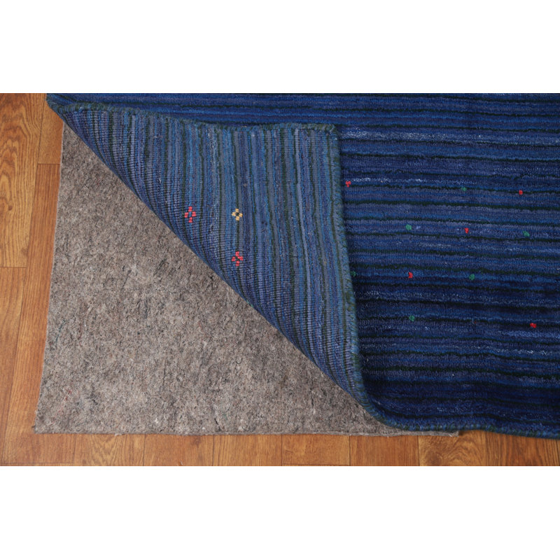 Tapis bleu fait à la main Gabbeh 9 x 11