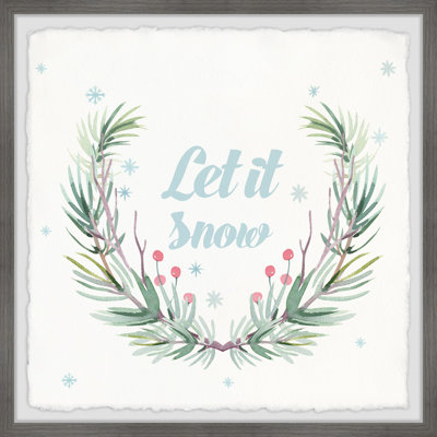 Let It Snow Wreath - Single Picture Frame Print